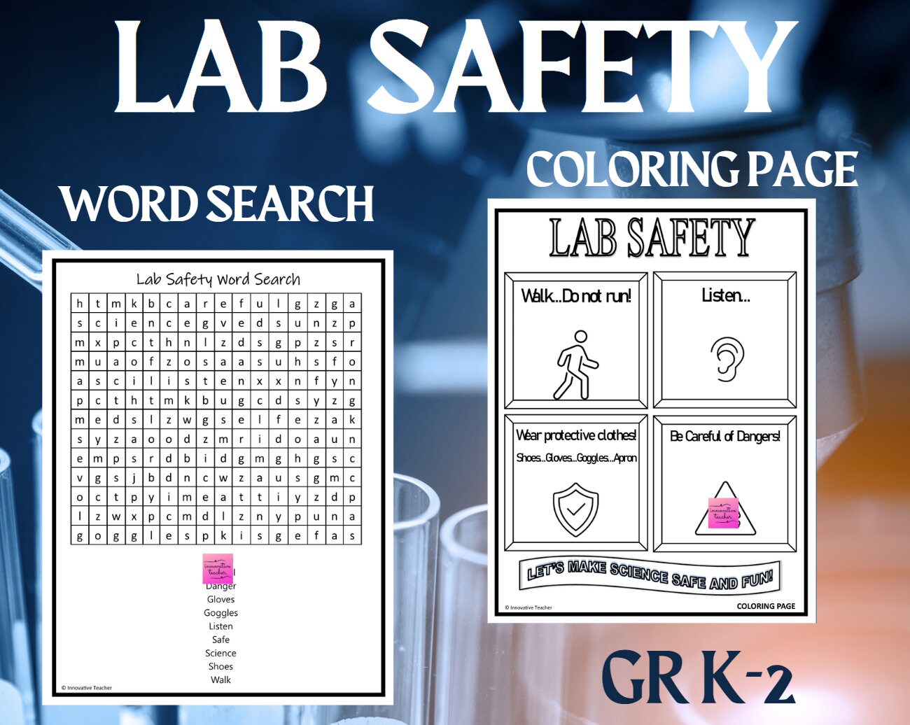 Science lab safety printable worksheets class poster lower elementary