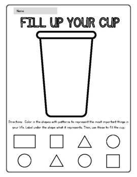 Sel coloring sheet what fills up your cup