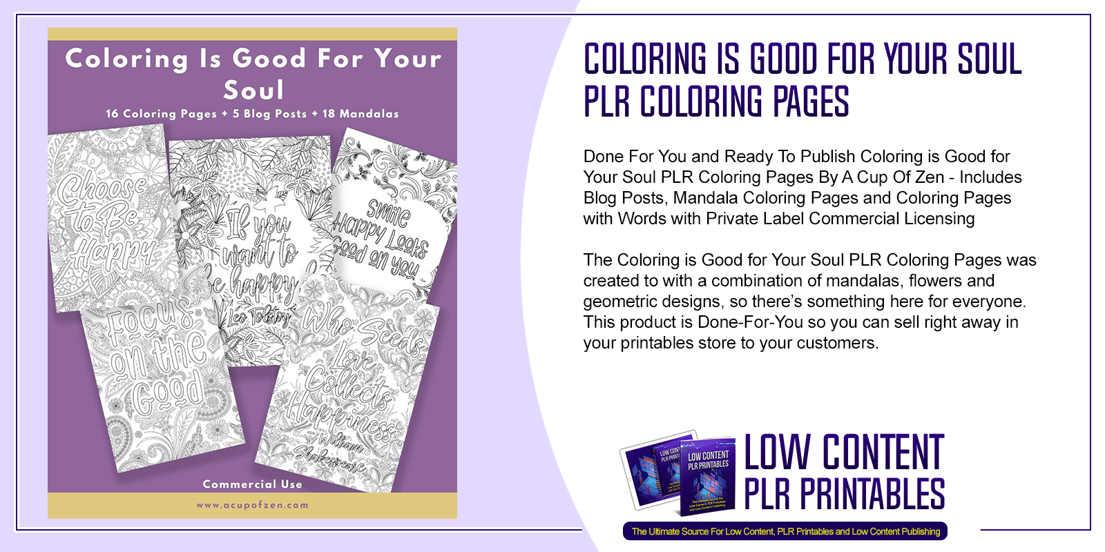 Coloring is good for your soul plr coloring pages plr coloring pages