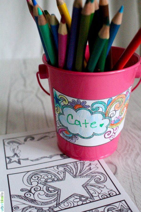 Printable kids coloring labels