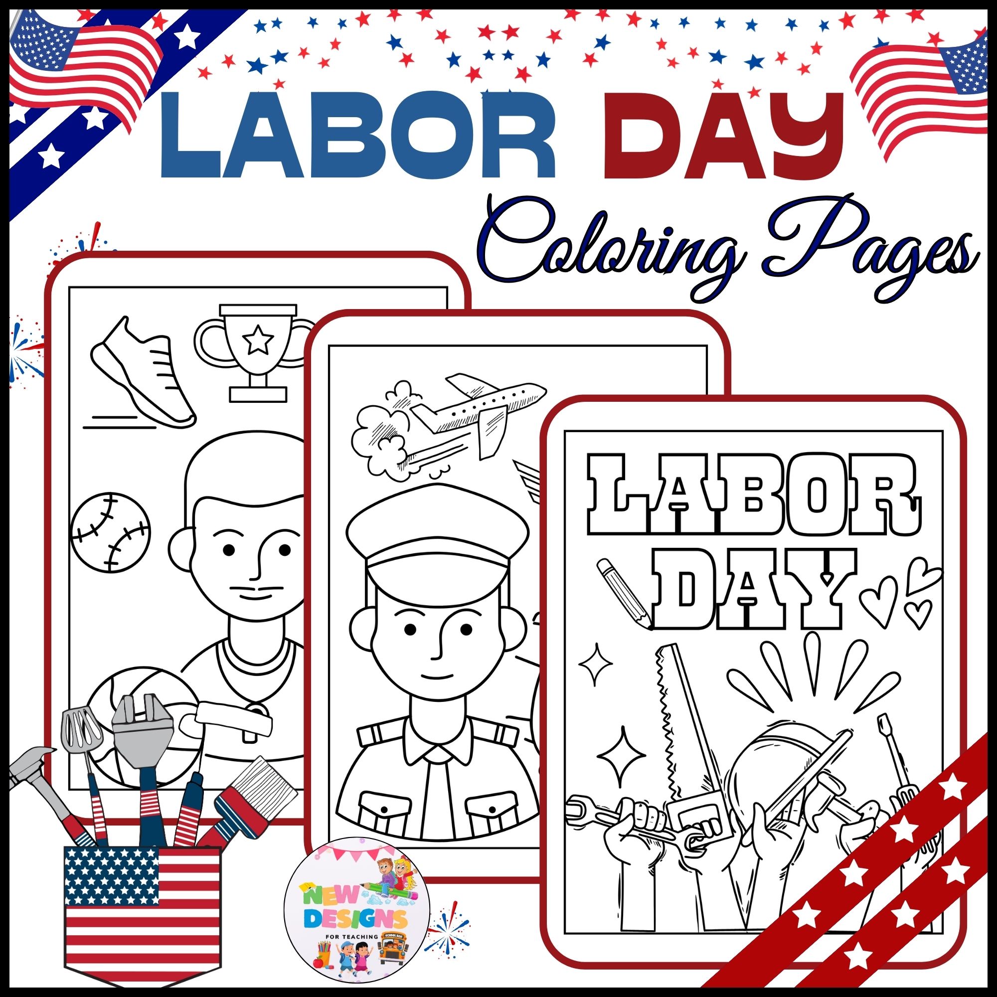 Labor day coloring pages printable worksheets for kids made by teachers