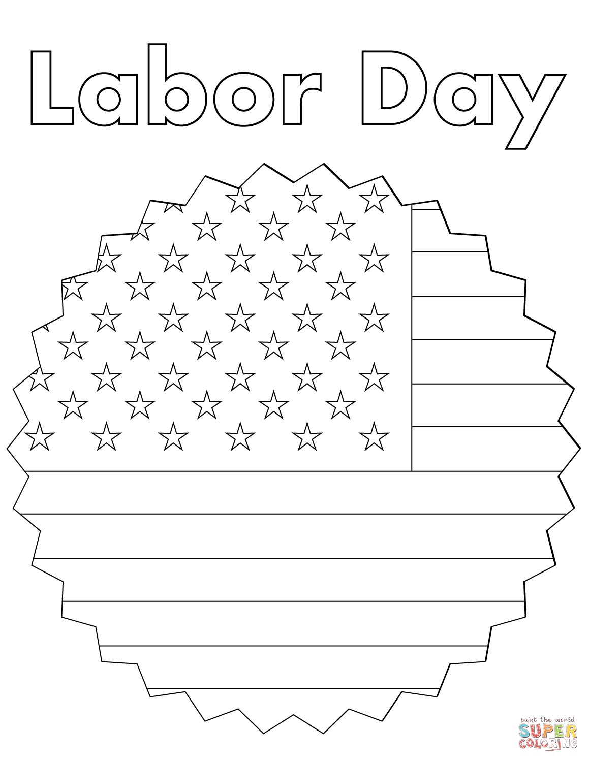 Labor day coloring page free printable coloring pages