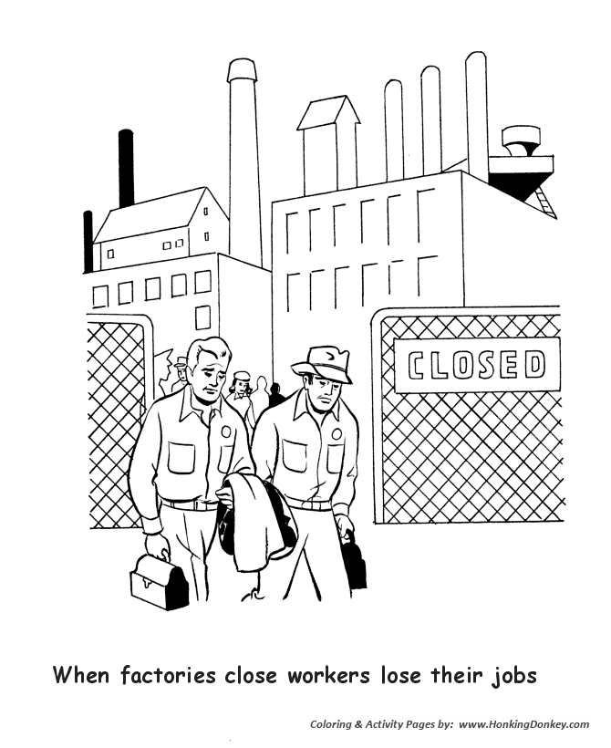 Labor day coloring pages