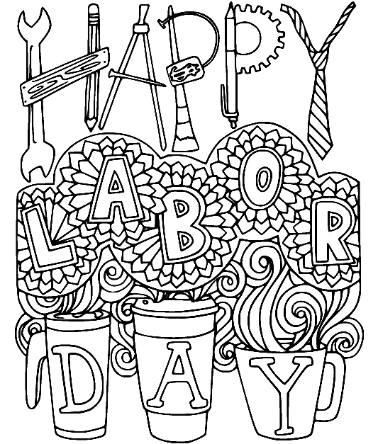 Labor day coloring pages printable for free download