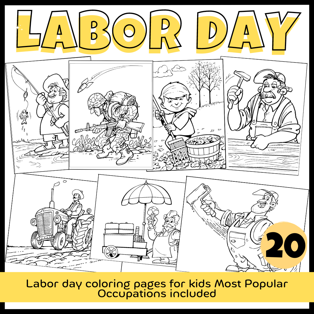 Labor day coloring pages