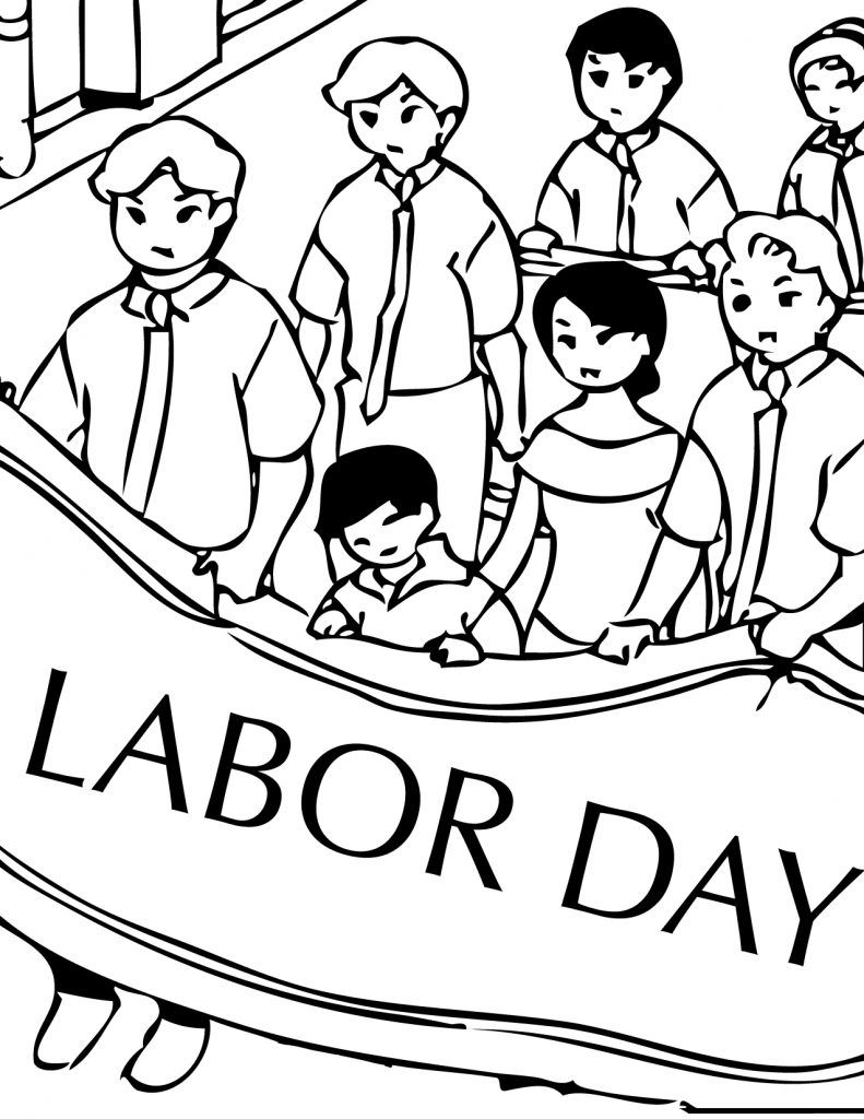 Labor day coloring pages