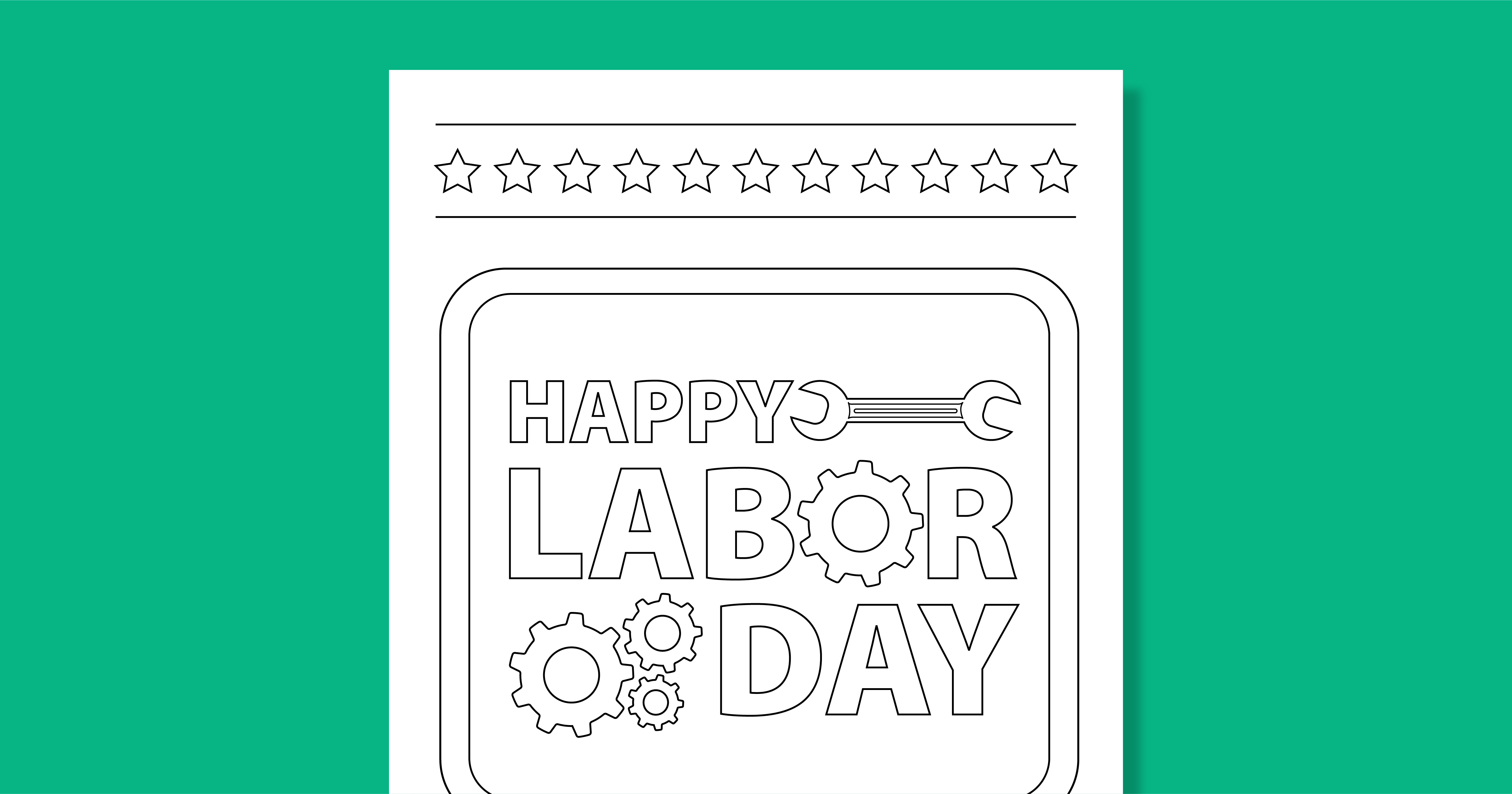 Labor day coloring sheet news