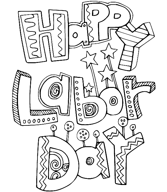 Labor day coloring pages