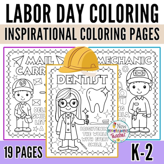 Labor day coloring pages celebrating our workers coloring sheets worker appreciation coloring book