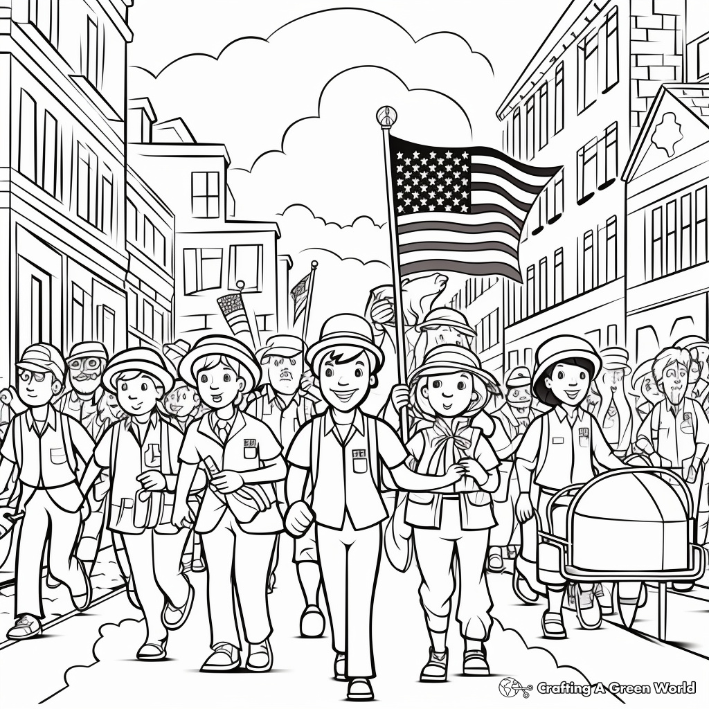 Labor day coloring pages