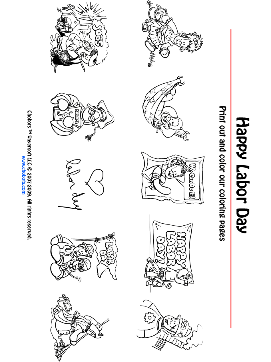 Labor day coloring pages to download and print for free