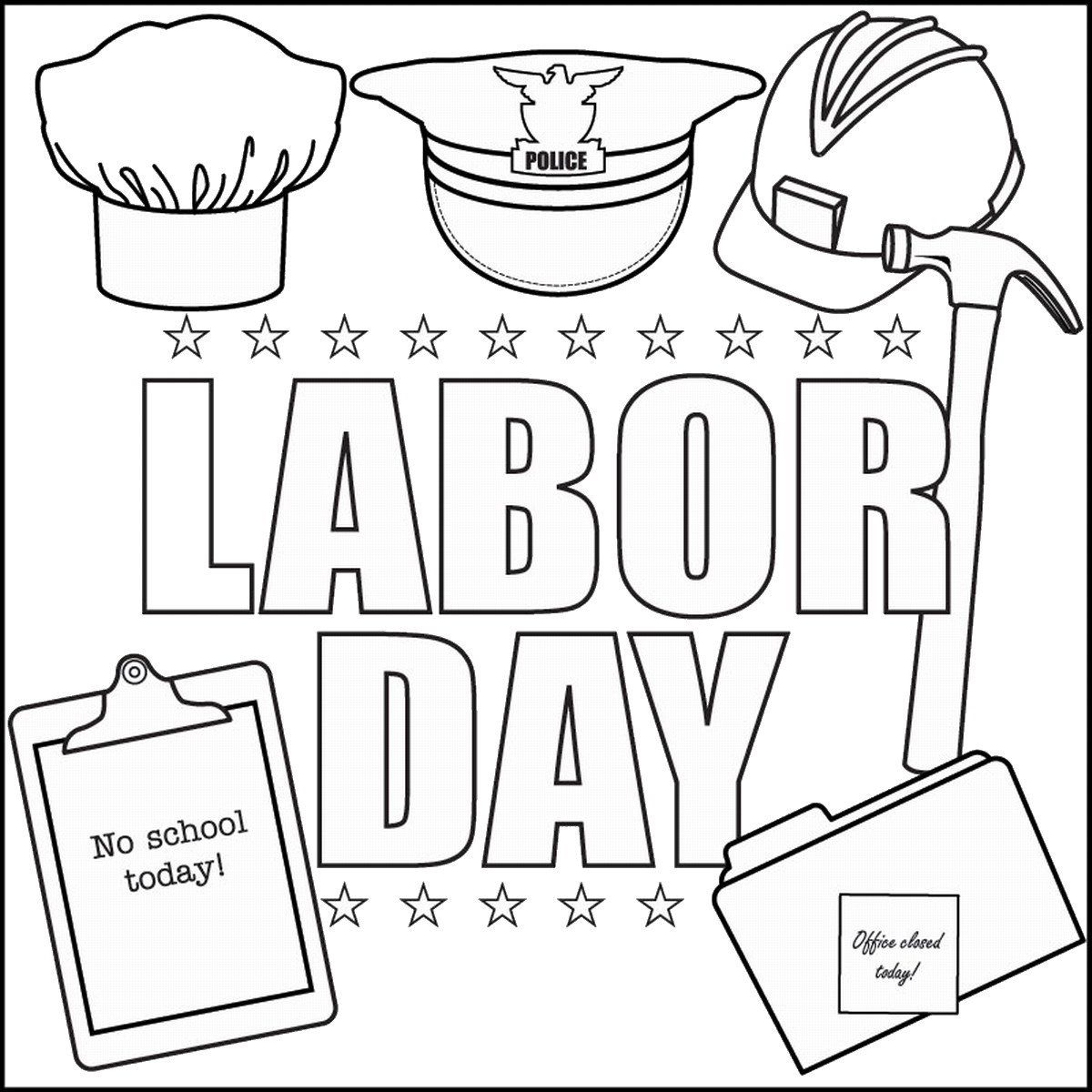 Labor day coloring pages