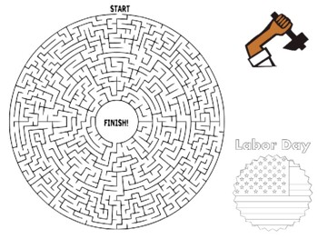 Labour day maze puzzle by stevens social studies tpt