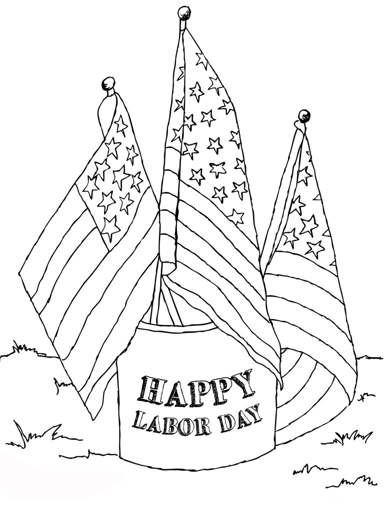 Labor day coloring pages