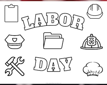 Labor day coloring page printable