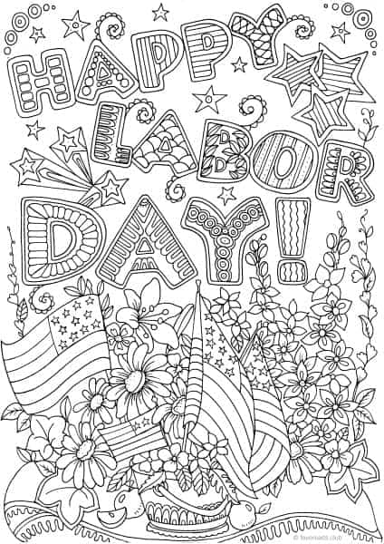 Labor day â favoreads coloring club