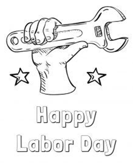 Free easy to print labor day coloring pages