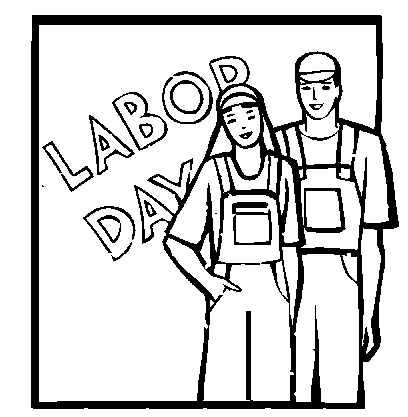 Labor day coloring pages