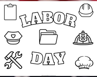 Labor day coloring page printable