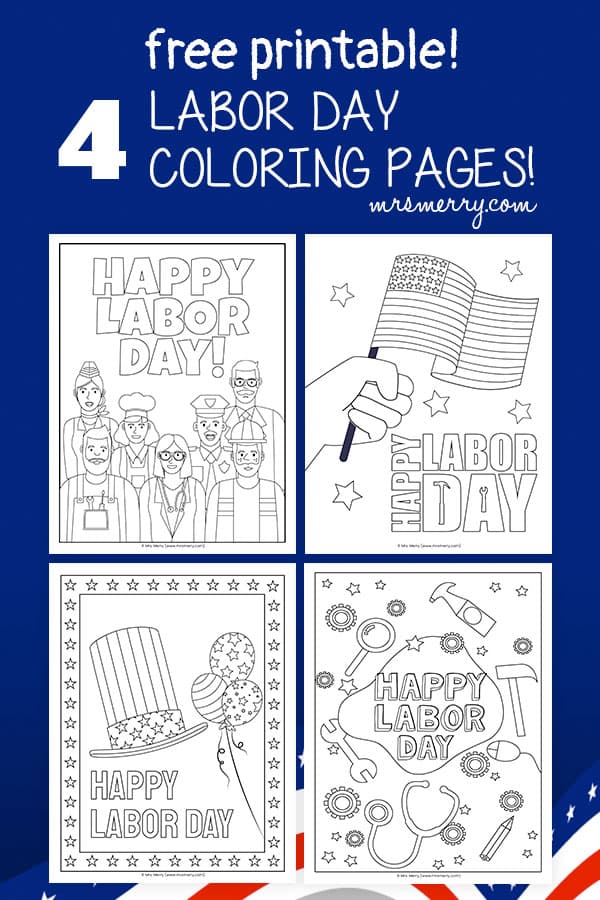 Labor day coloring pages printable mrs merry