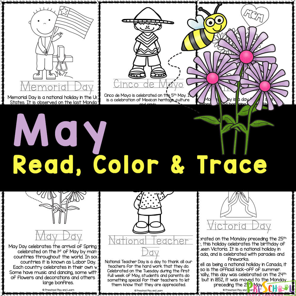 Free printable may coloring pages for kids