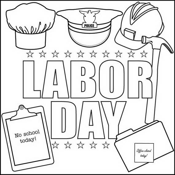 Labor day coloring pages