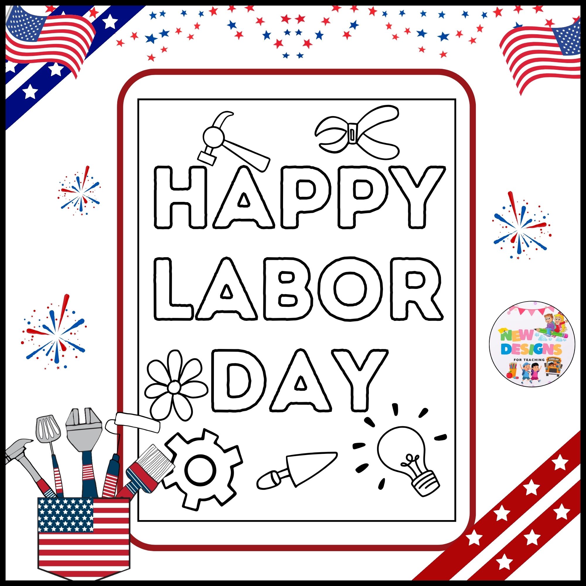 Labor day coloring pages printable worksheets for kids made by teachers