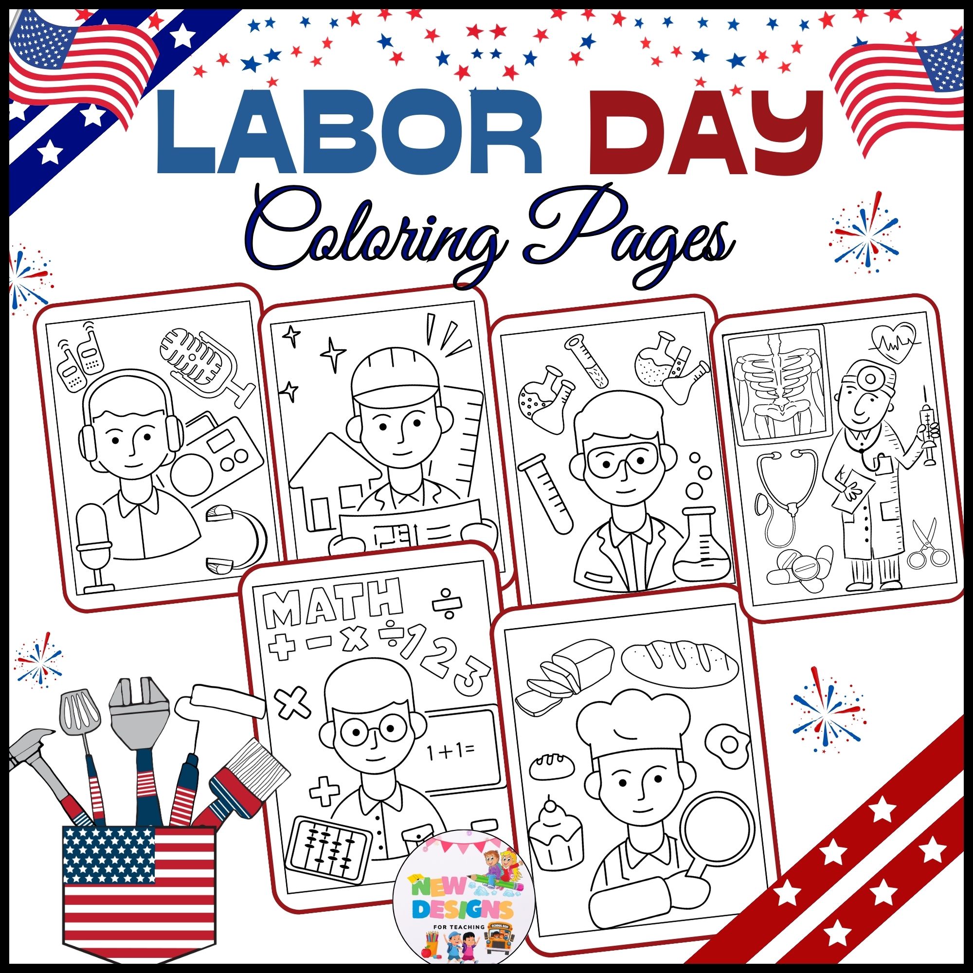 Labor day coloring pages printable worksheets for kids made by teachers