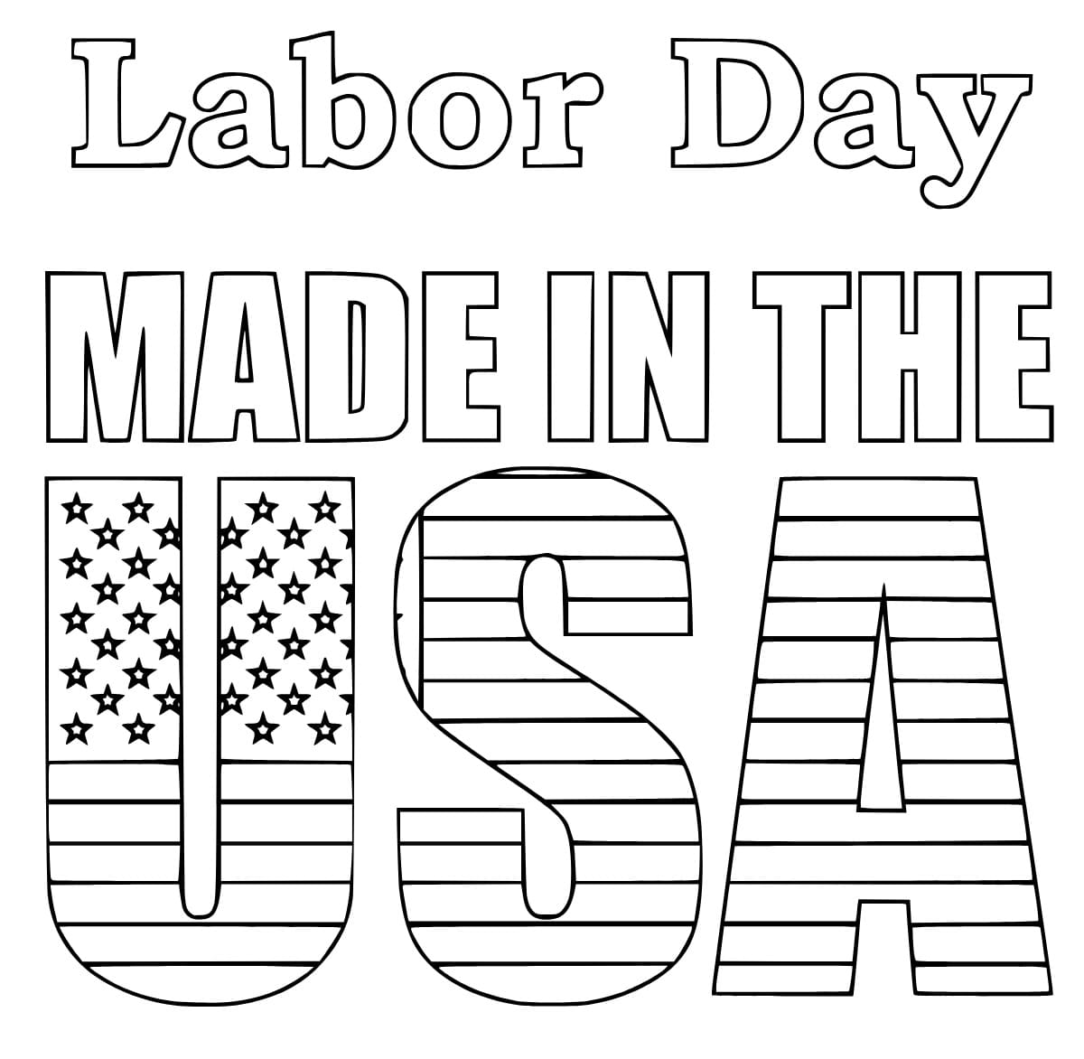 Labor day coloring pages