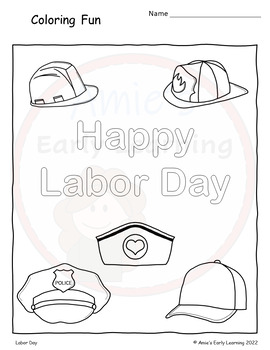 Labor day coloring pages for preschool prek kindergarten printable