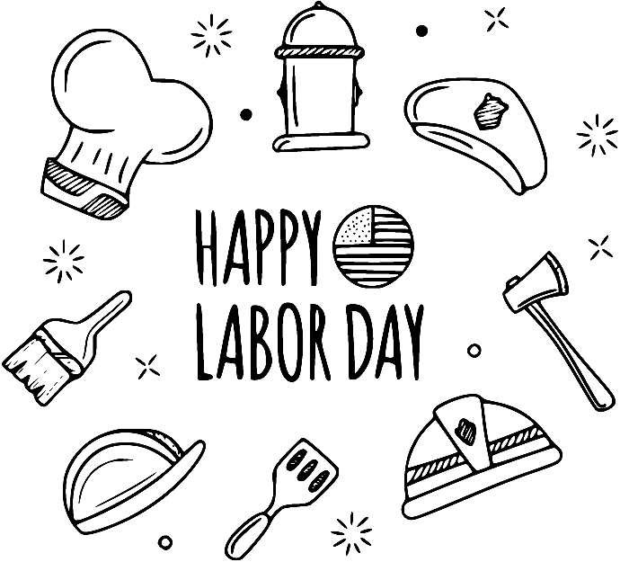 Labor day coloring pages printable for free download