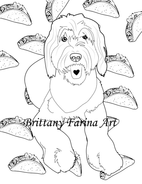 Dog coloring page doodle coloring page