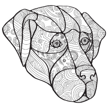 Labrador retriever zentangle coloring page by tankay classroom tpt