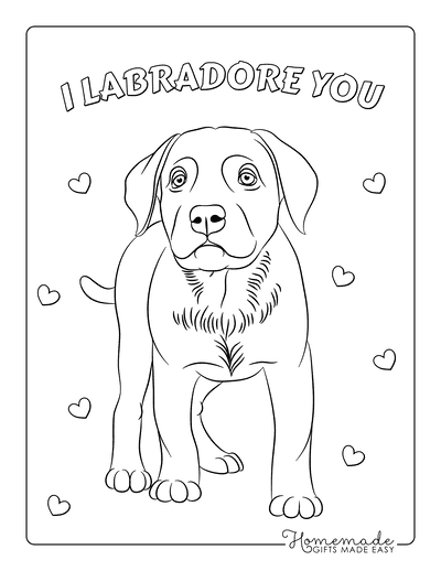 Free dog coloring pages for kids adults