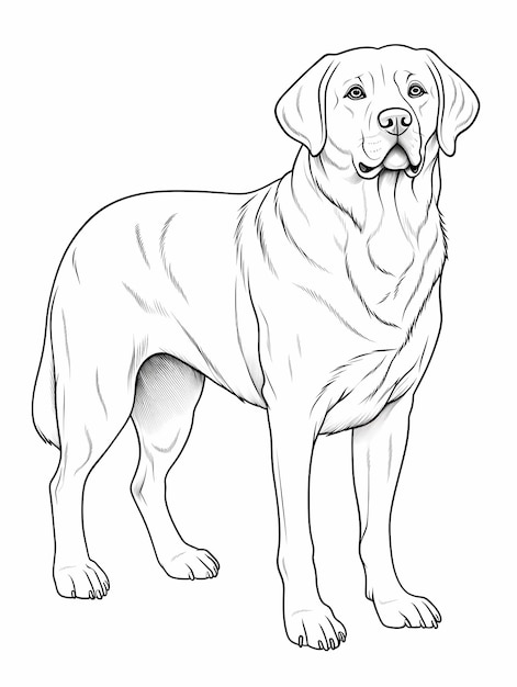 Premium ai image labrador retriever dog coloring pages for kids