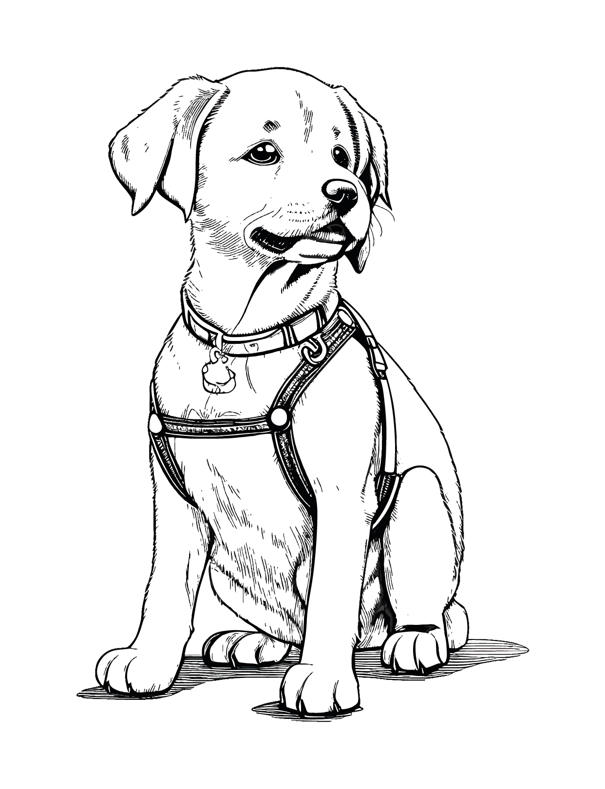 Labrador puppies coloring book interior for adult artists made by teachers