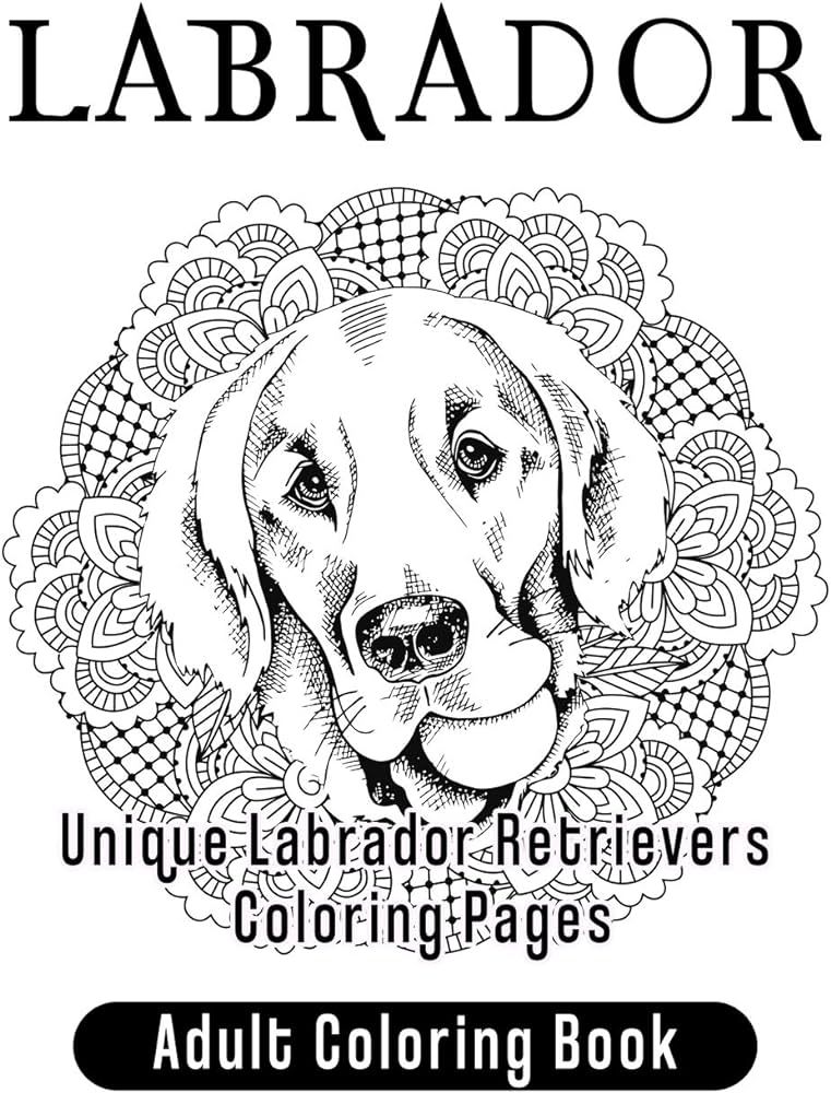 Labrador adult coloring book unique labrador retrievers coloring pages guadalupe alejandra books