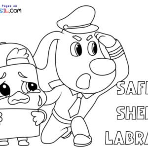 Sheriff labrador coloring pages printable for free download