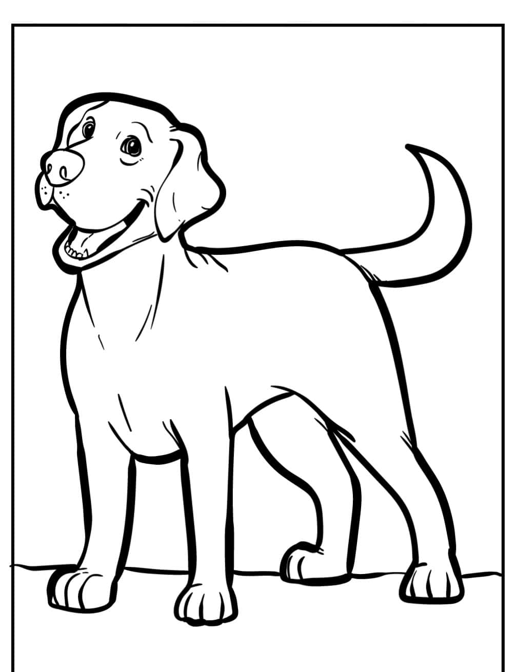 Download labrador dog coloring page picture