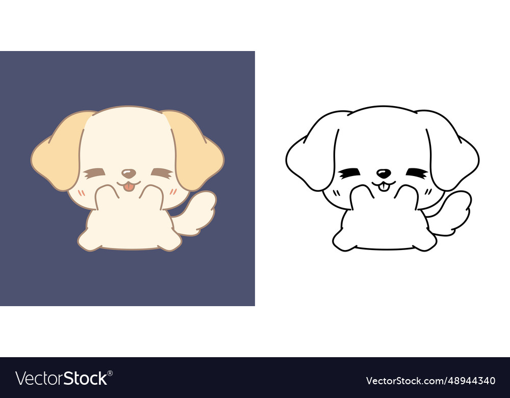 Set clipart labrador retriever coloring page vector image