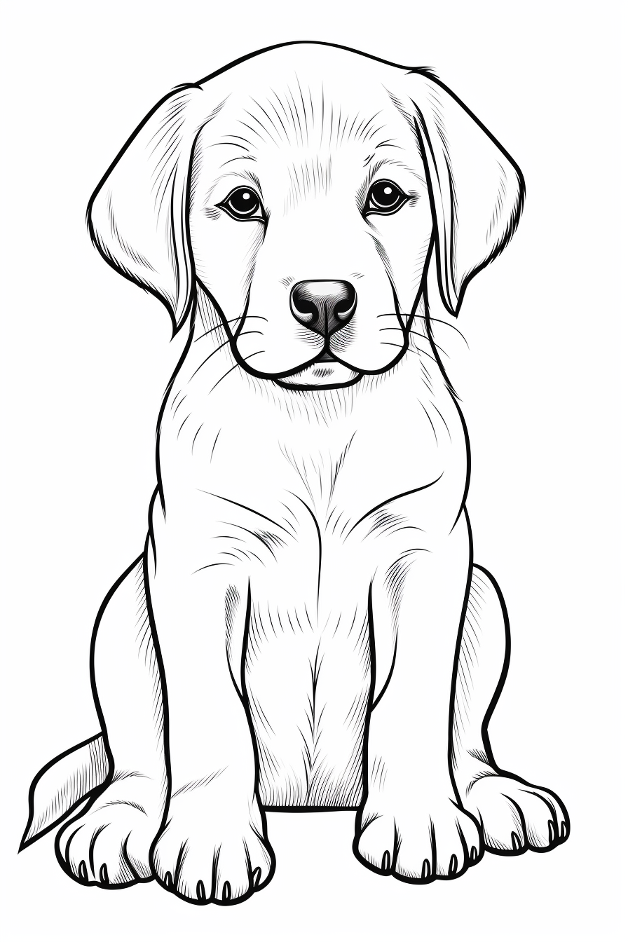 Labrador dog as coloring template download free coloring pages and templates for kids