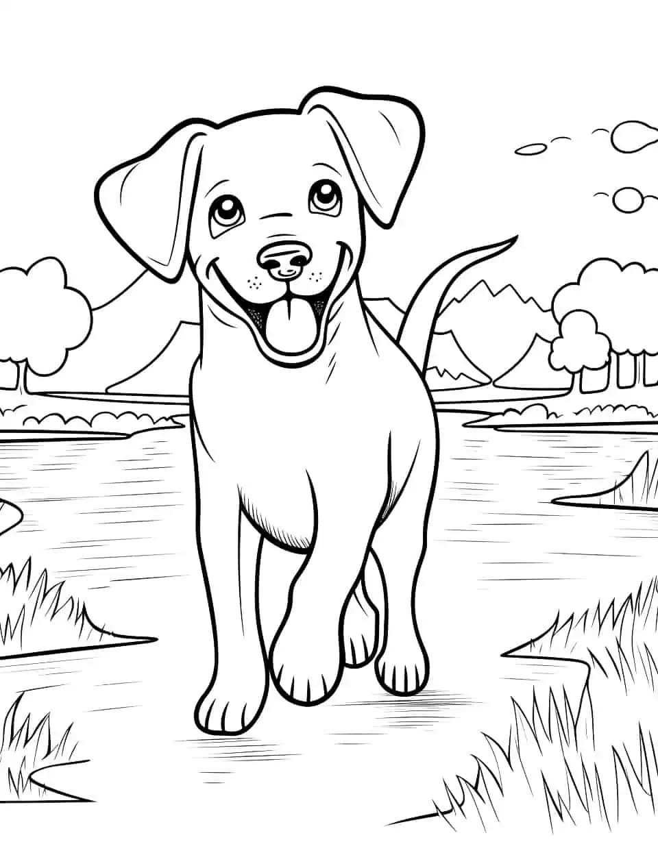 Dog coloring pages free printable sheets