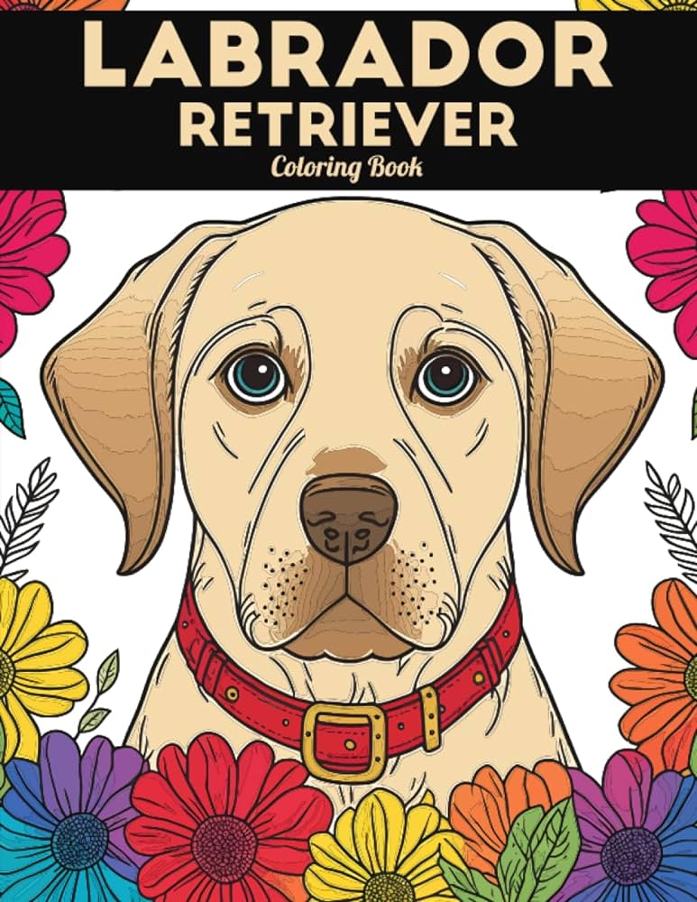 Labrador retriever coloring book fun and easy dogs coloring pages in cute style with labrador retriever for kids adults dogs coloring books for kids adults sommer alura books