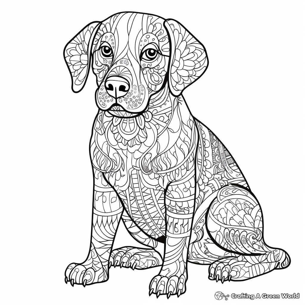 Chocolate lab coloring pages