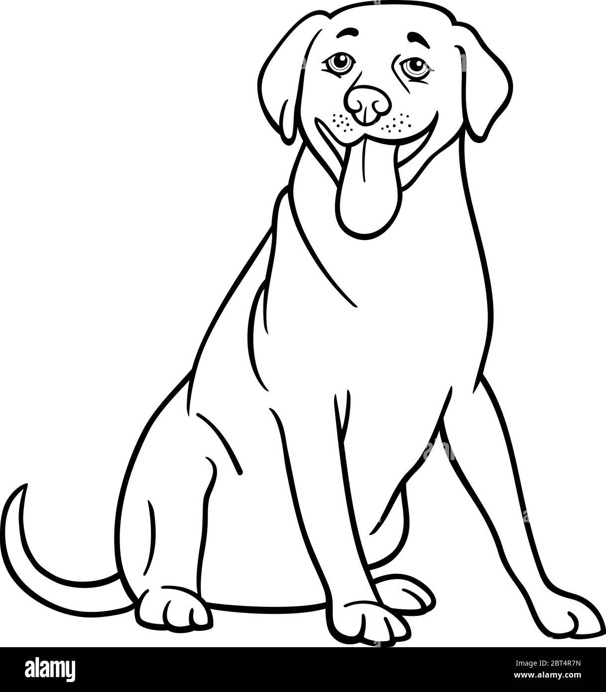 Labrador retriever cartoon coloring book hi