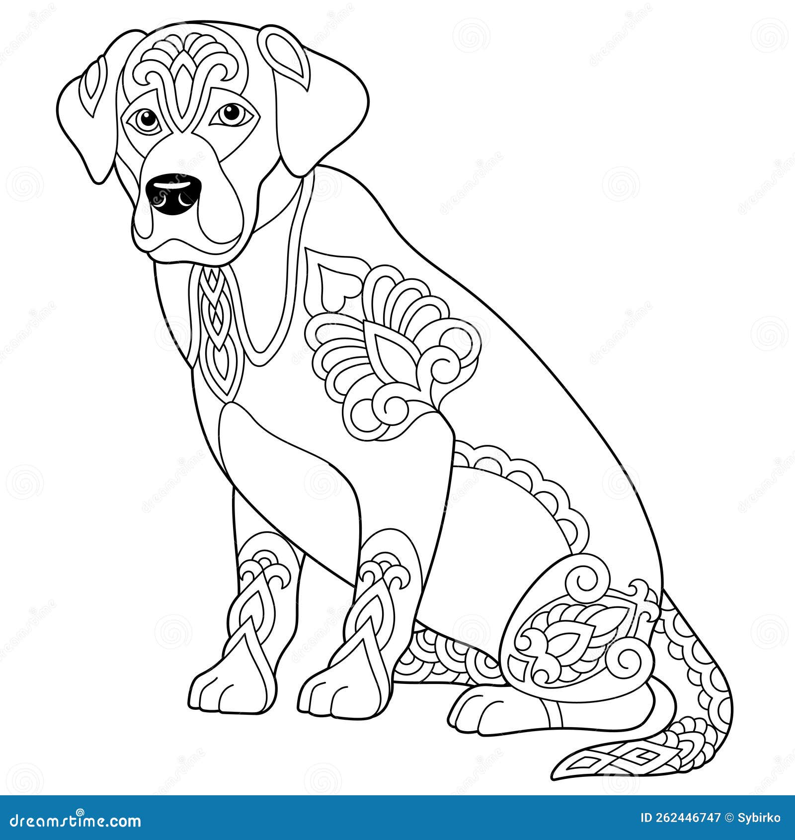 Colouring labrador stock illustrations â colouring labrador stock illustrations vectors clipart