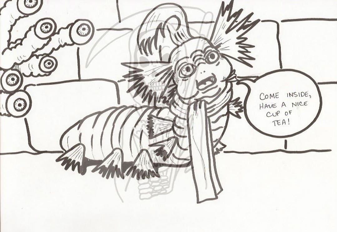 Labyrinth ello worm coloring page