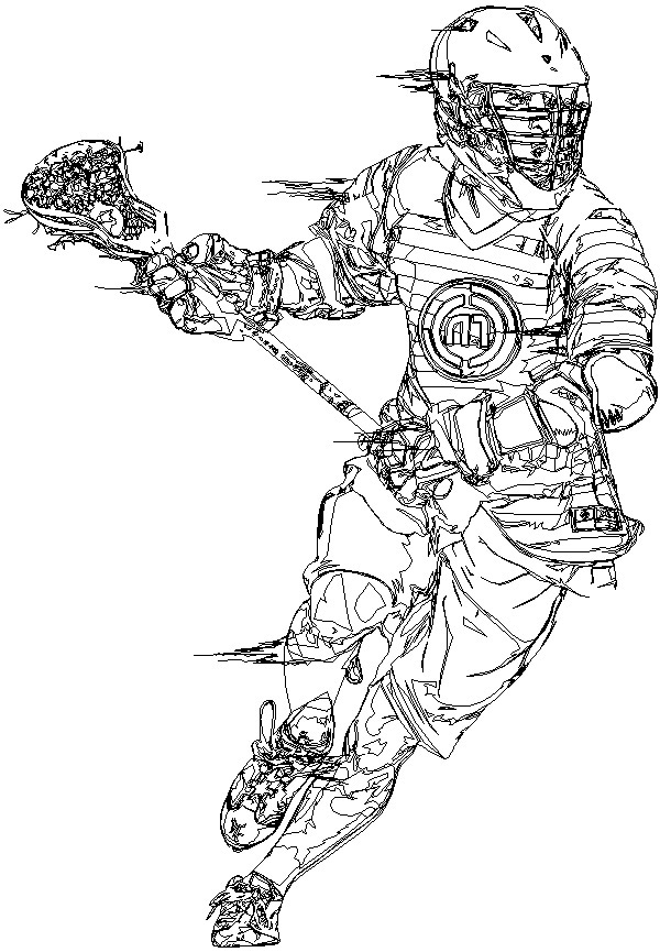 Lacrosse player illustration