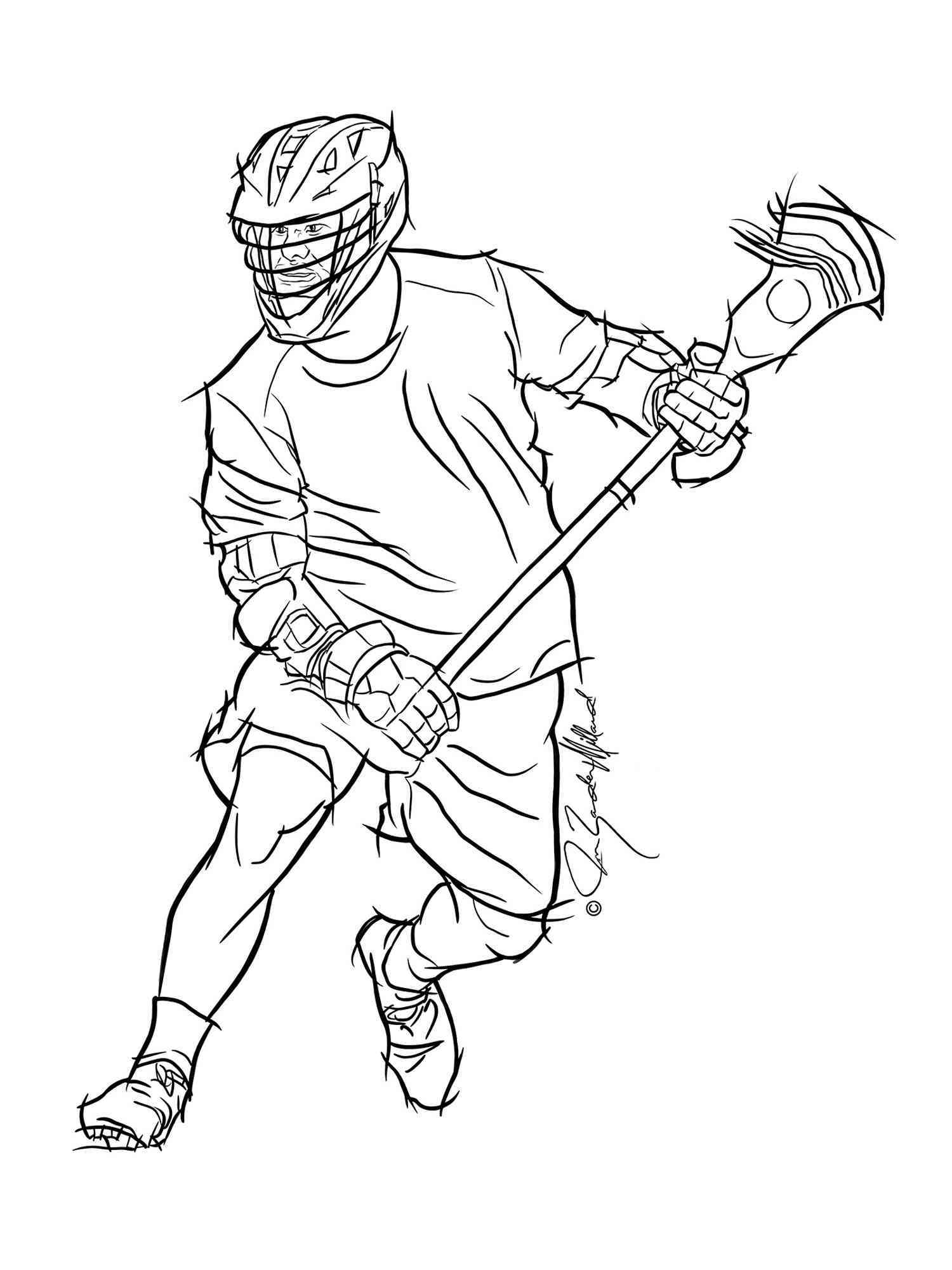 Lacrosse coloring pages