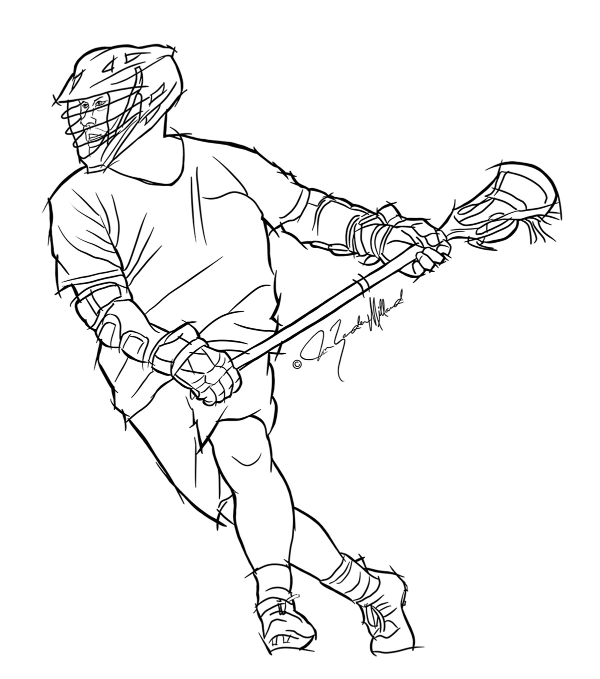 Lacrosse sports poster